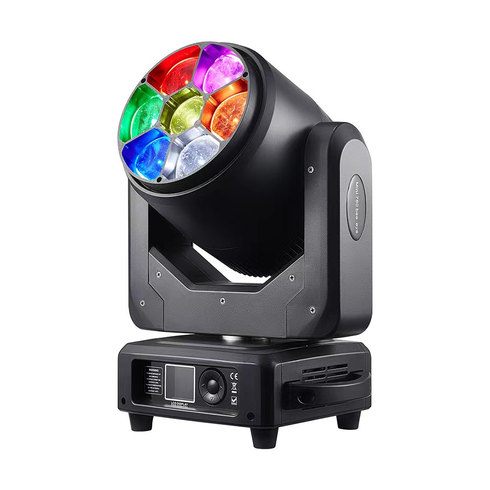 MWASH760ZB 7x60W Zoom Backlight with Ring Light Wash Moving Head Light